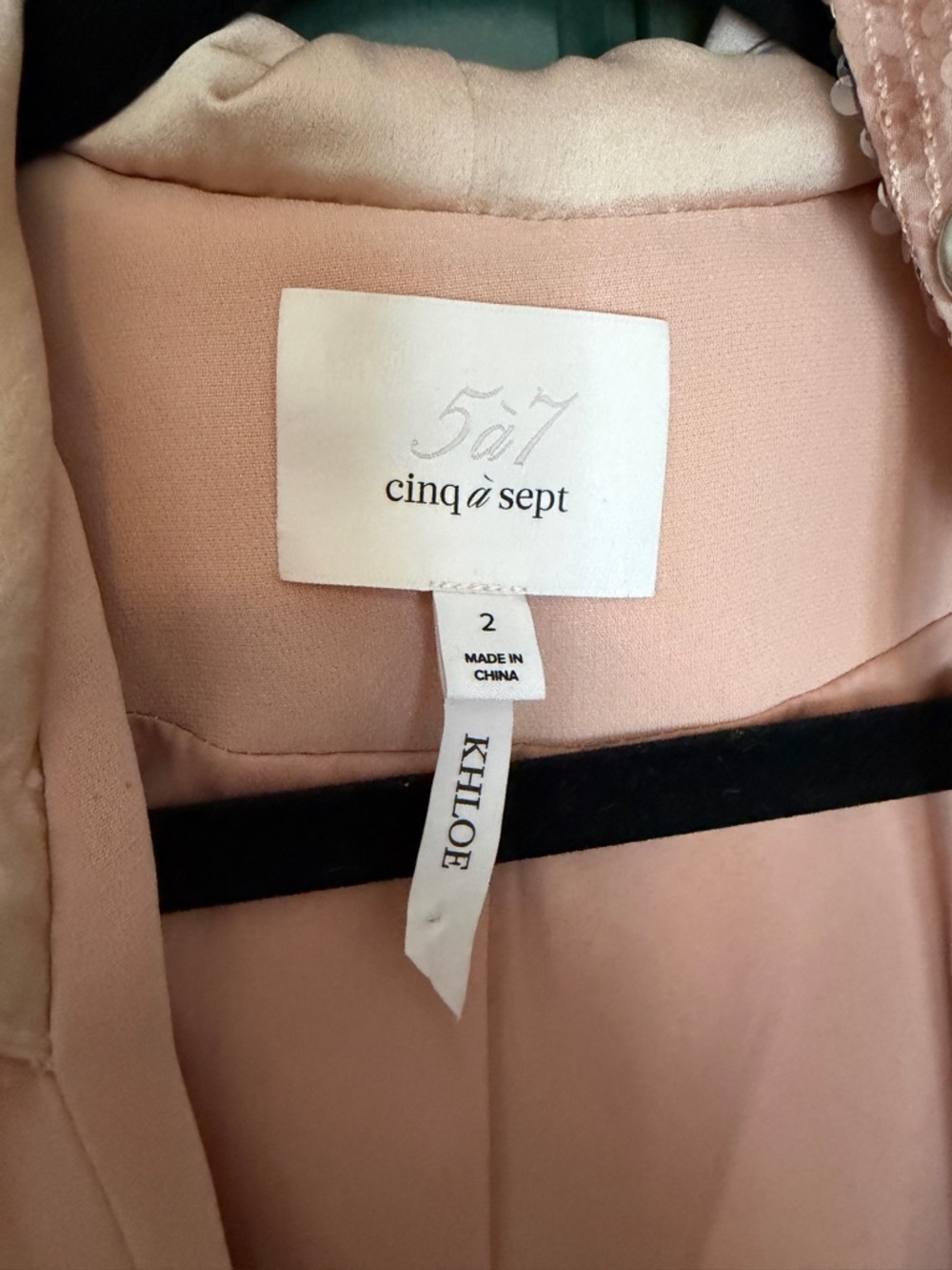 Cinque a Sept Women's Khloe Sequin Pink Hooded Blazer 2 Hoodie - Picture 3 of 8